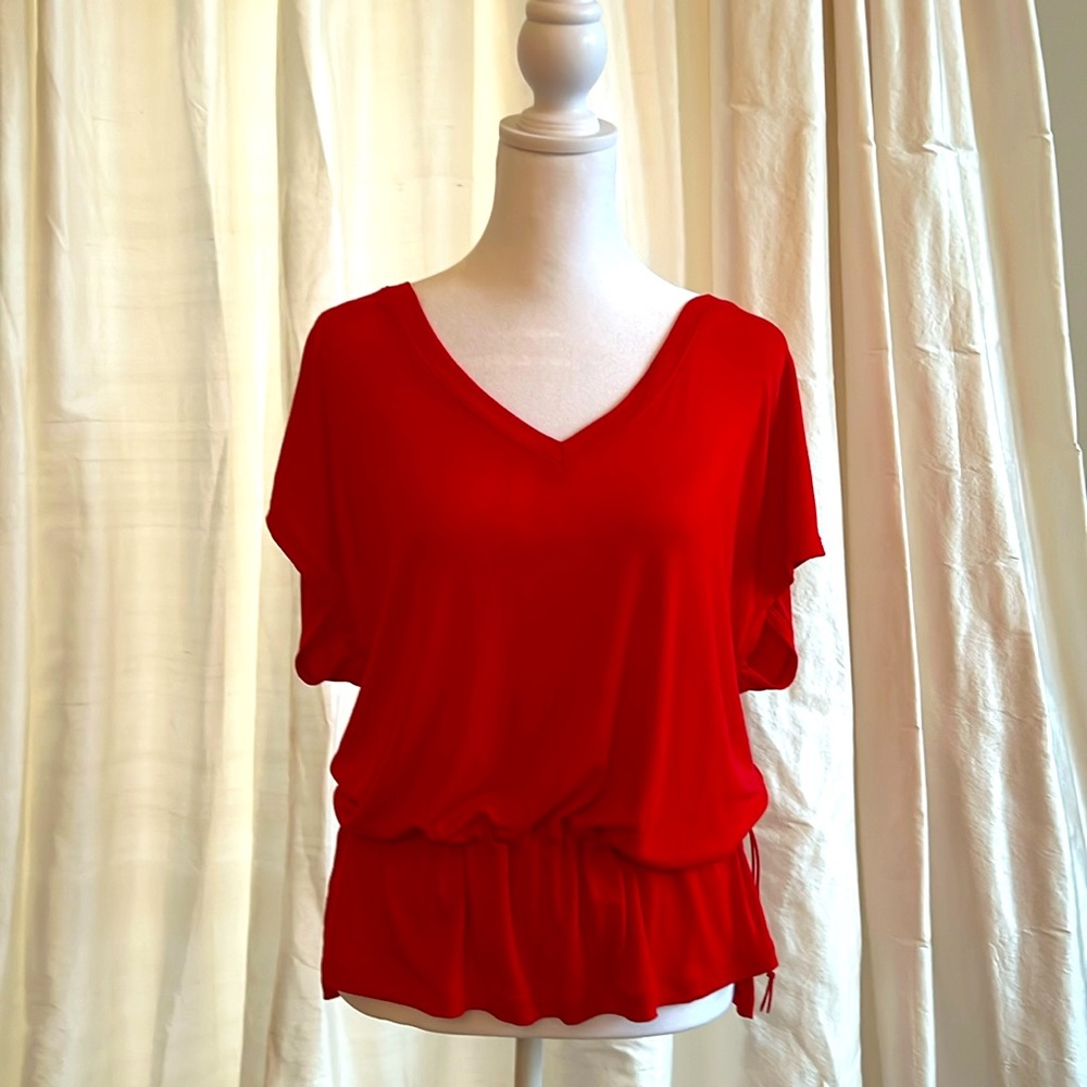 Cabi red tunic, never worn, size small